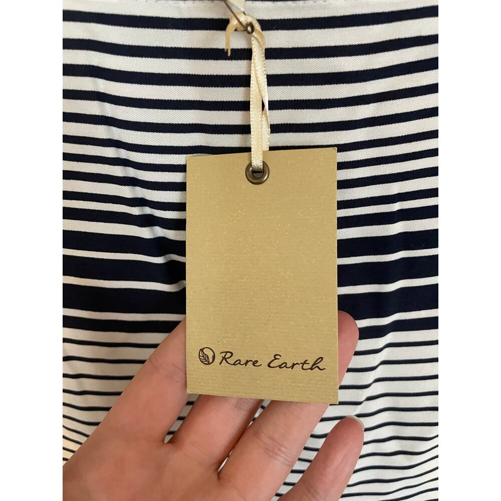 NWT Rare Earth Womens Blouse Sz 12 Made in South Africa Navy White Stripes - Picture 5 of 10